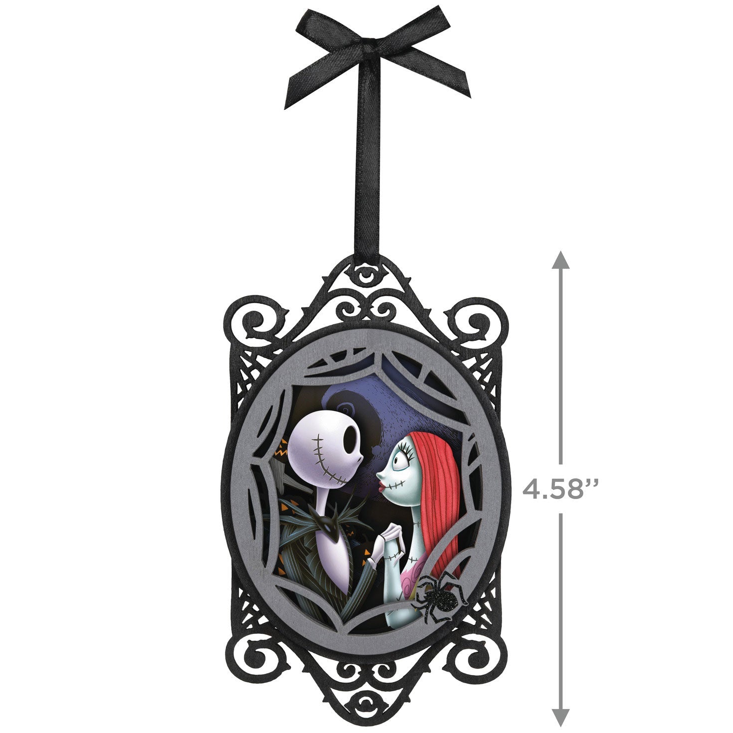 Disney Tim Burton's The Nightmare Before Christmas Jack and Sally Papercraft 2024 Keepsake Ornament