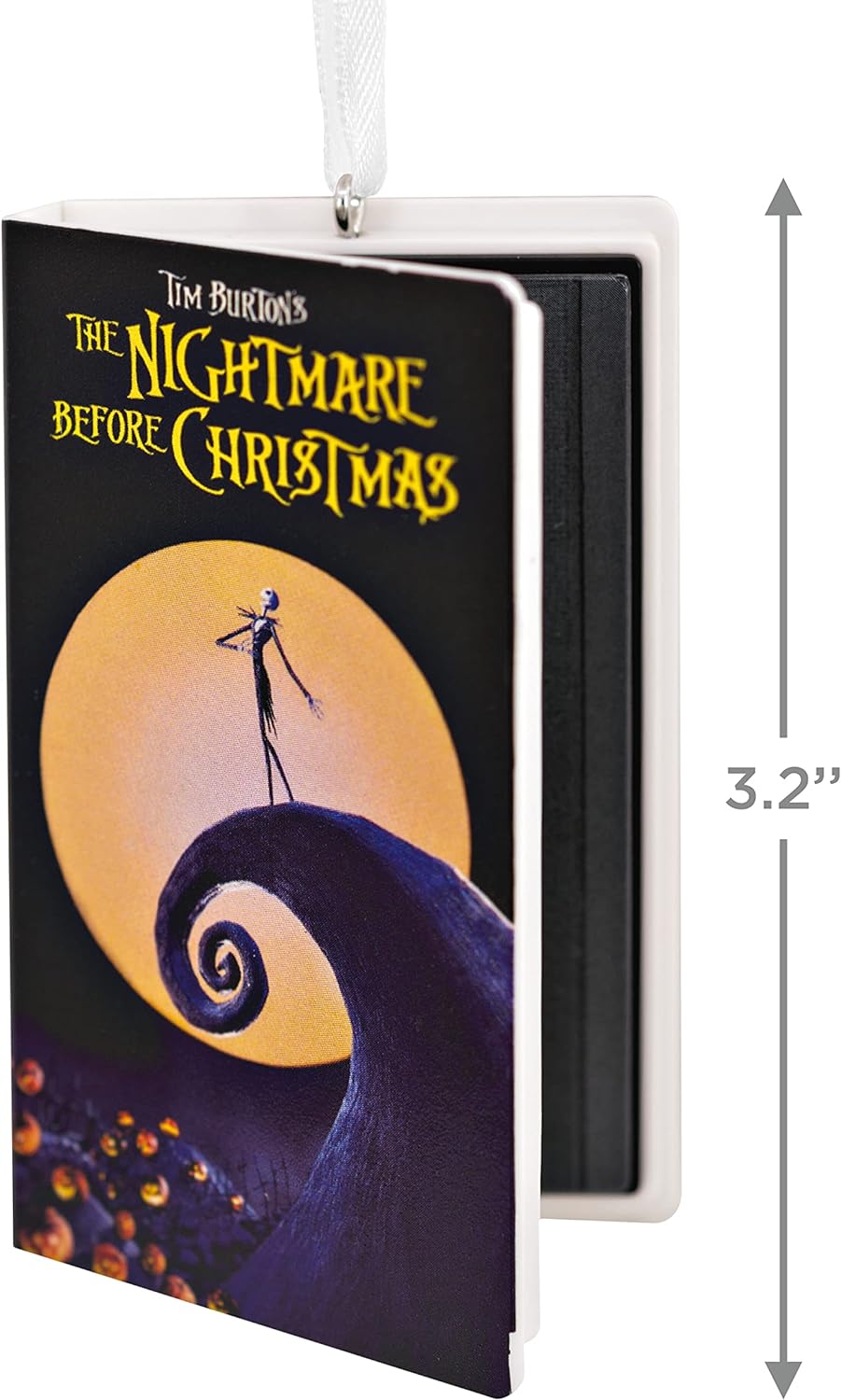 Disney Tim Burton's The Nightmare Before Christmas Movie Retro Video Cassette Case Hallmark Ornament