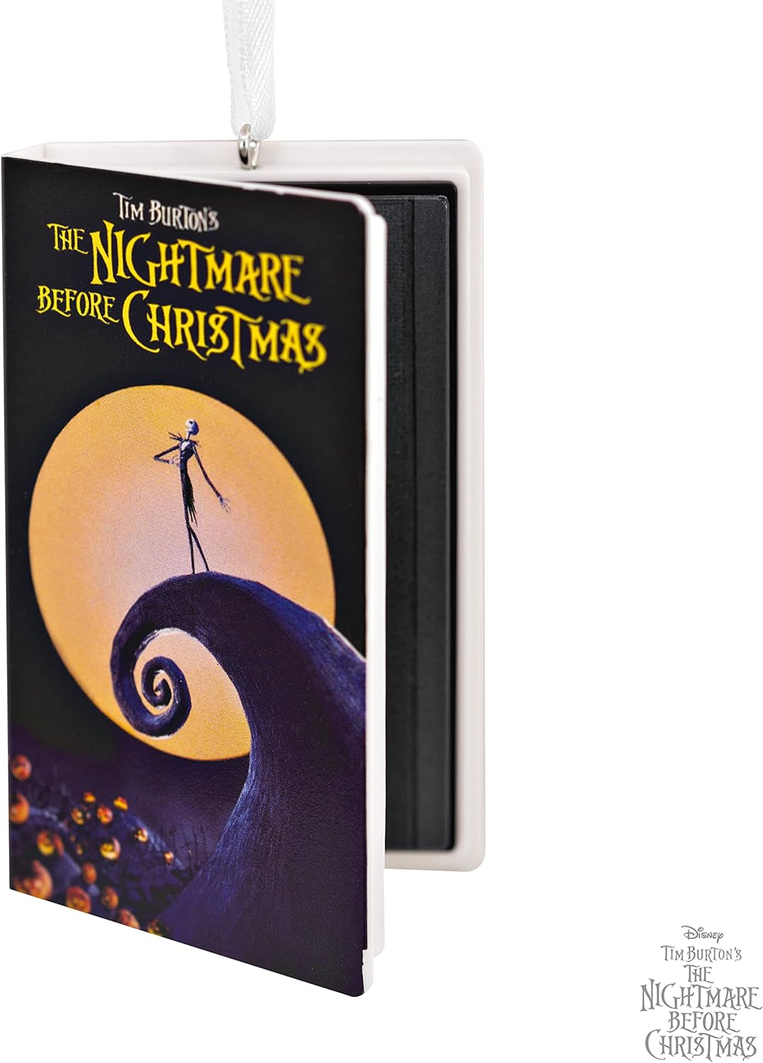 Disney Tim Burton's The Nightmare Before Christmas Movie Retro Video Cassette Case Hallmark Ornament