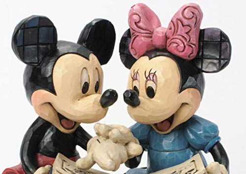 Disney Traditions by Jim Shore 85th Anniversary Mickey and Minnie Mouse Figurine, 6.5”