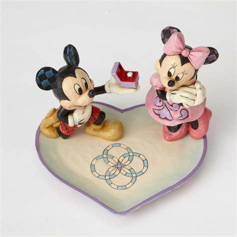 Disney Traditions by Jim Shore Mickey and Minnie Mouse a Magical Moment Ring Dish Figurine