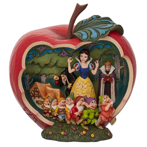 Disney Traditions by Jim Shore Snow White and The Seven Dwarfs Apple Scene Figurine, 8"