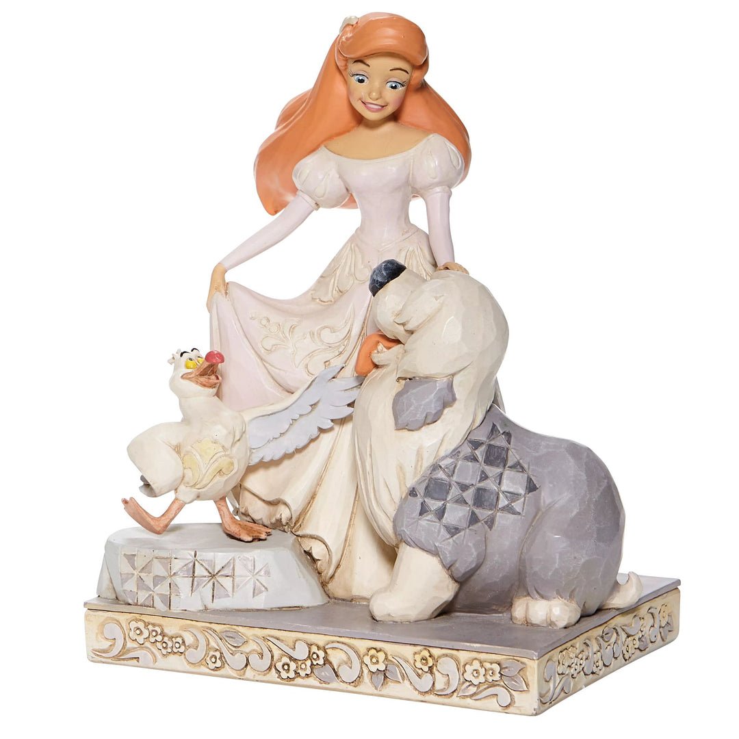 Disney Traditions by Jim Shore White Woodland The Little Mermaid Ariel, Max and Scuttle Figurine