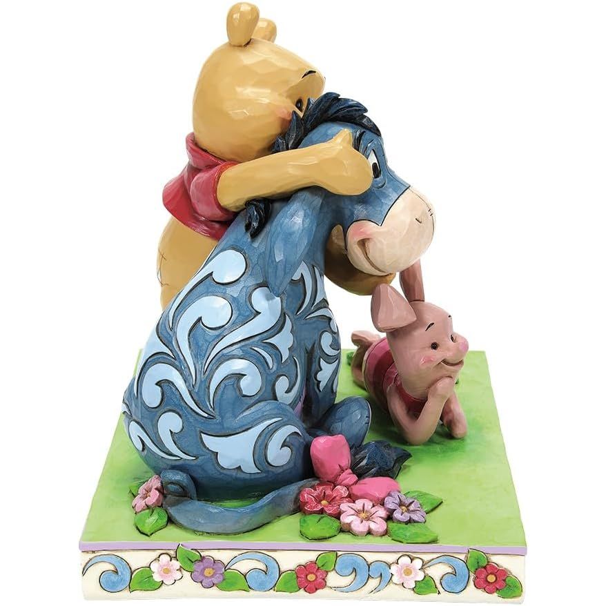Disney Traditions by Jim Shore Winnie The Pooh with Piglet and Eeyore Friends Figurine, 6.125"