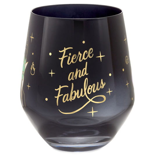 Disney Villains Fierce and Fabulous Stemless Wine Glass, 16 oz.