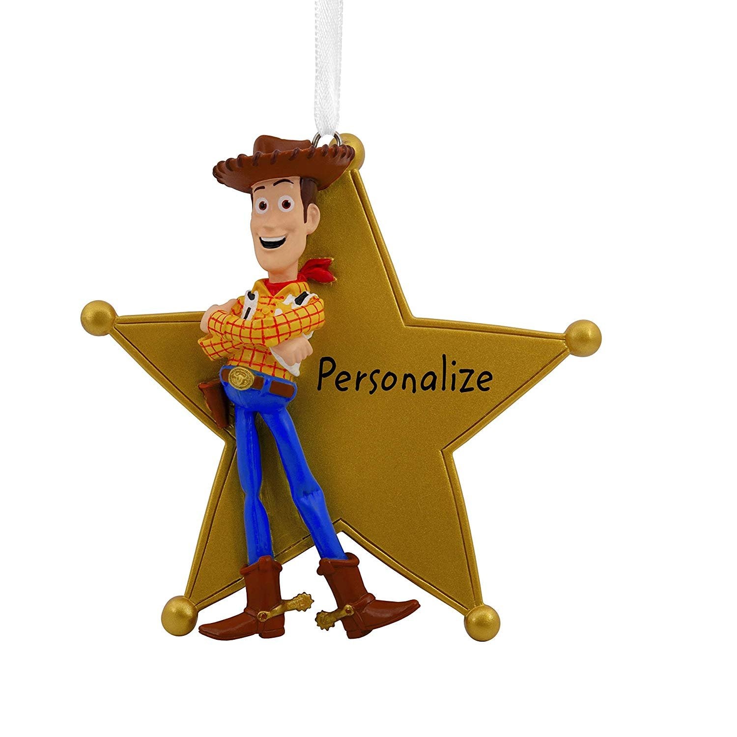 Disney/Pixar Toy Story Woody Sheriff's Badge Personalized Hallmark Ornament