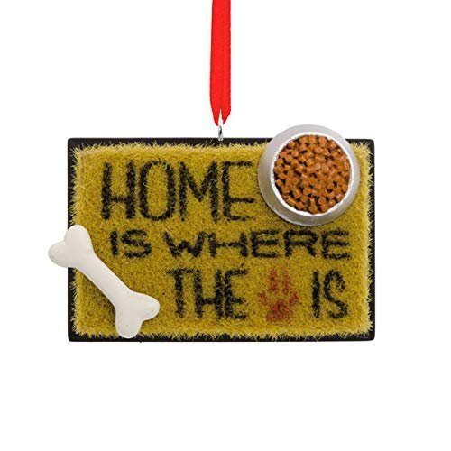 Dog Welcome Mat Tree Trimmer Ornament