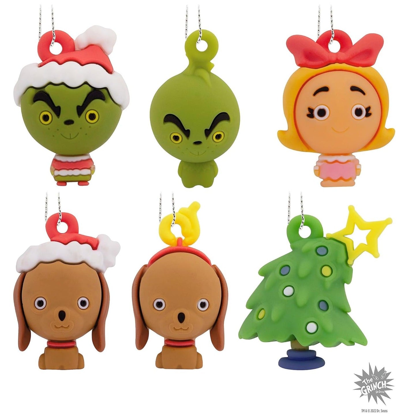 Dr. Seuss How The Grinch Stole Christmas! Miniature Christmas Ornaments, Set of 6