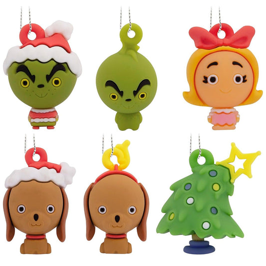 Dr. Seuss How The Grinch Stole Christmas! Miniature Christmas Ornaments, Set of 6