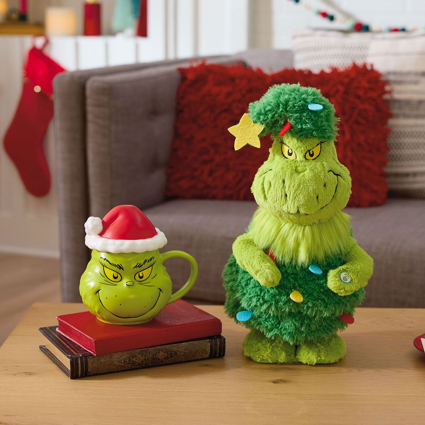 Dr. Seuss's Grinch Santa Sculpted Mug With Sound, 21 oz.