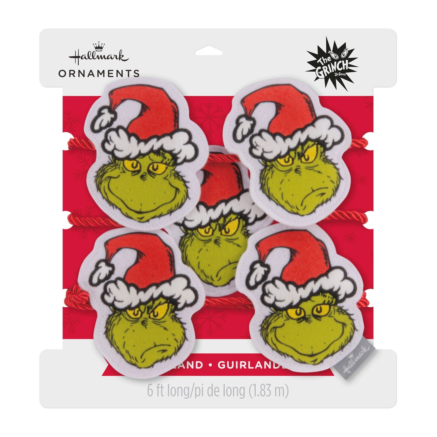 Dr. Seuss's How the Grinch Stole Christmas!™ Fabric Hallmark Garland, 72"