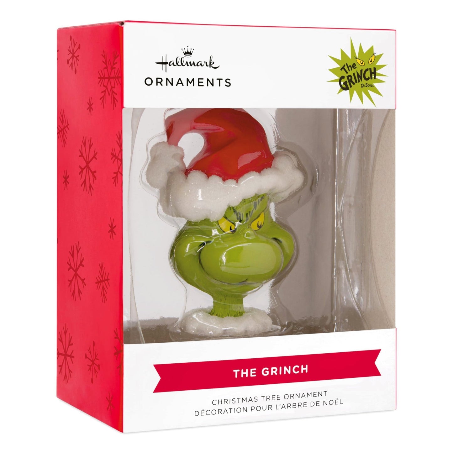 Dr. Seuss's How the Grinch Stole Christmas! Grinch in Santa Hat Hallmark Ornament