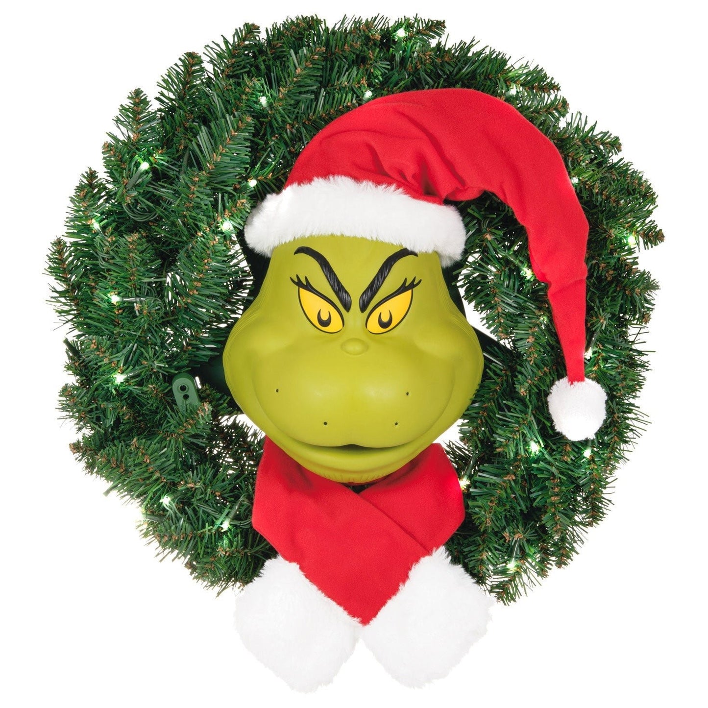 Dr. Seuss's How the Grinch Stole Christmas! The Grinch Wreath, Sound and Motion, 24”