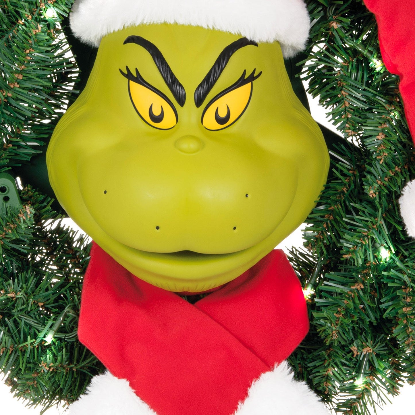 Dr. Seuss's How the Grinch Stole Christmas! The Grinch Wreath, Sound and Motion, 24”