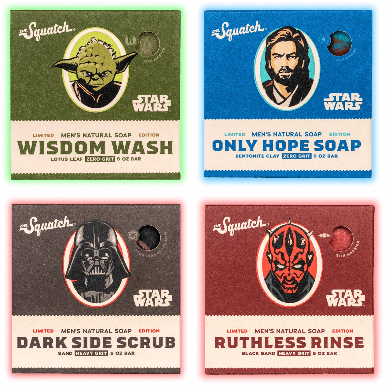 Dr. Squatch All Natual Soap, Star Wars Collection I (Set of 4)