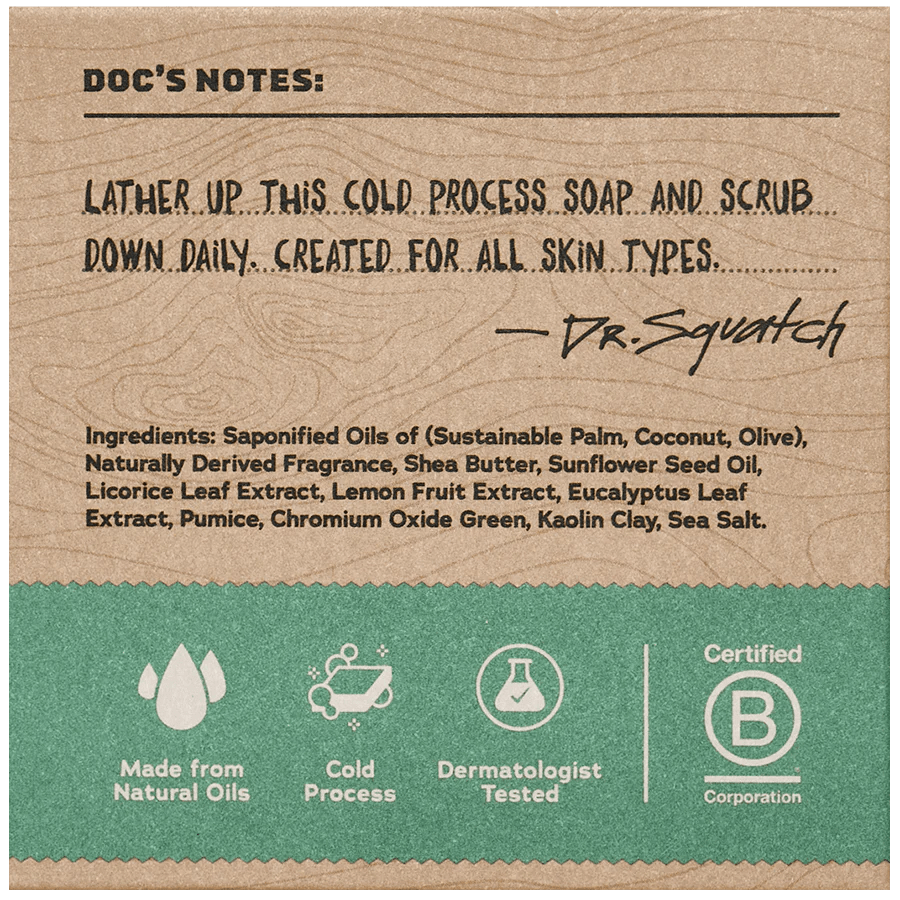 Dr. Squatch All Natural Bar Soap, Rainforest Rapids