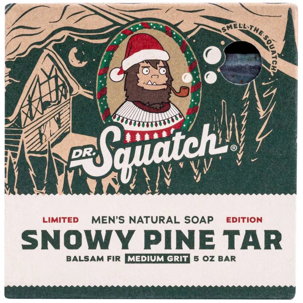 Dr. Squatch All Natural Bar Soap, Snowy Pine Tar (Limited Edition)