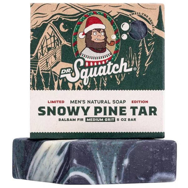 Dr. Squatch All Natural Bar Soap, Snowy Pine Tar (Limited Edition)