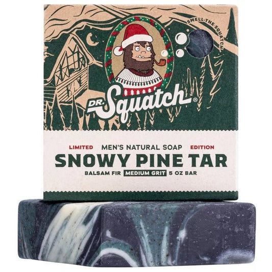 Dr. Squatch All Natural Bar Soap, Snowy Pine Tar (Limited Edition)