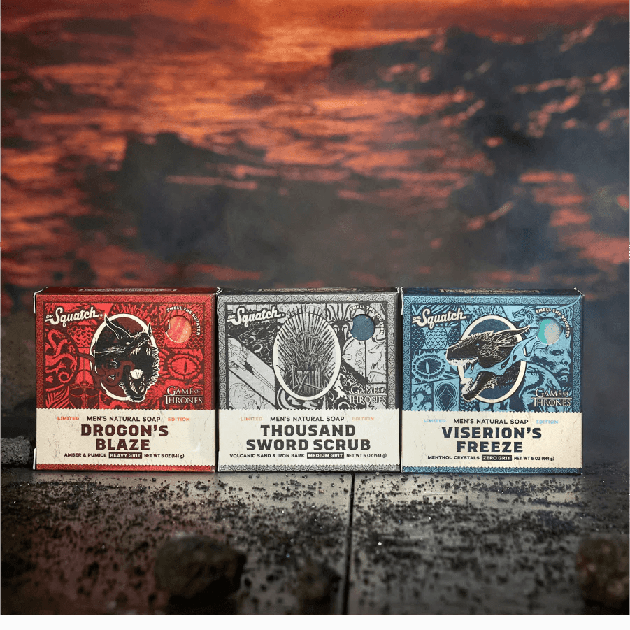 Dr. Squatch All Natural Soap, Game of Thrones Collection (Set of 3)