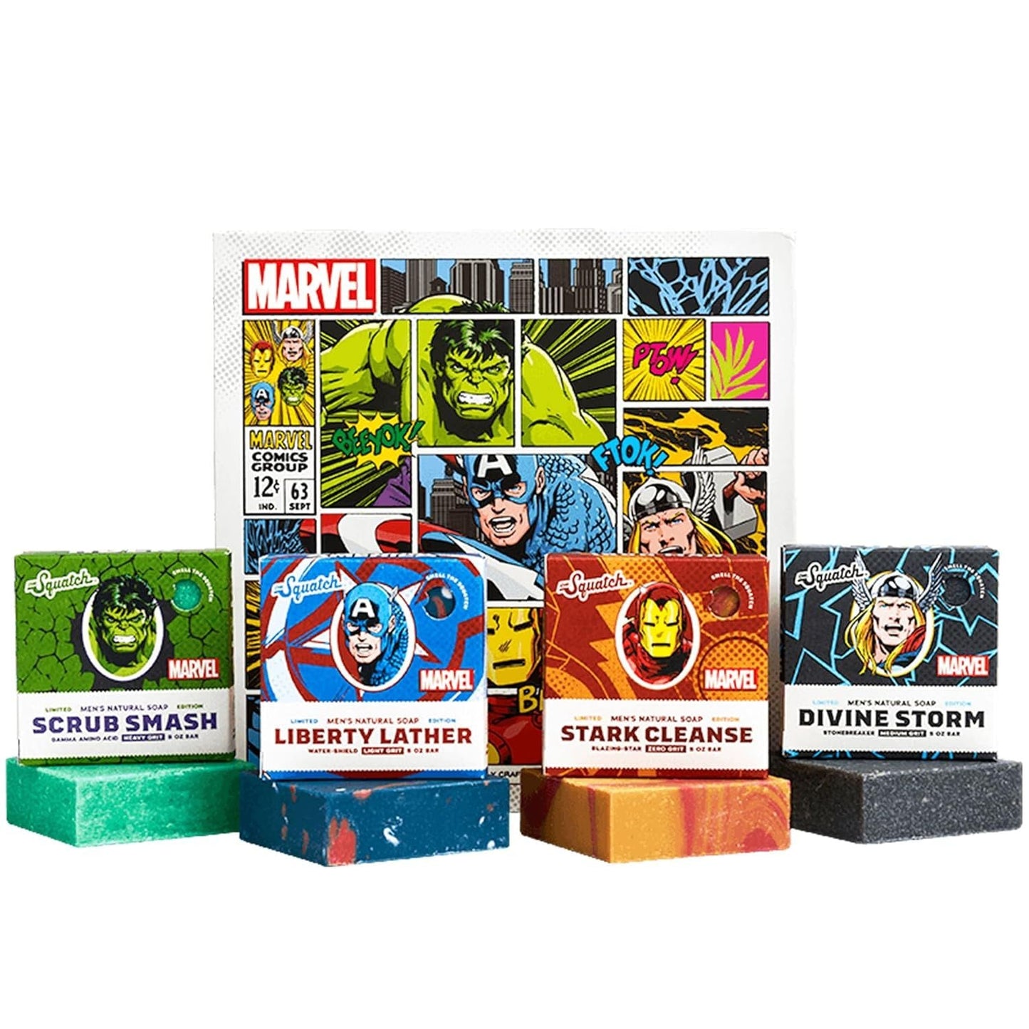 Dr. Squatch All Natural Soap, Marvel Avengers Collection (Limited Edition)