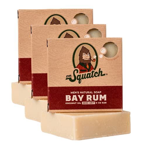 Dr. Squatch Bar Soap for Men, 3 Pack, Bay Rum