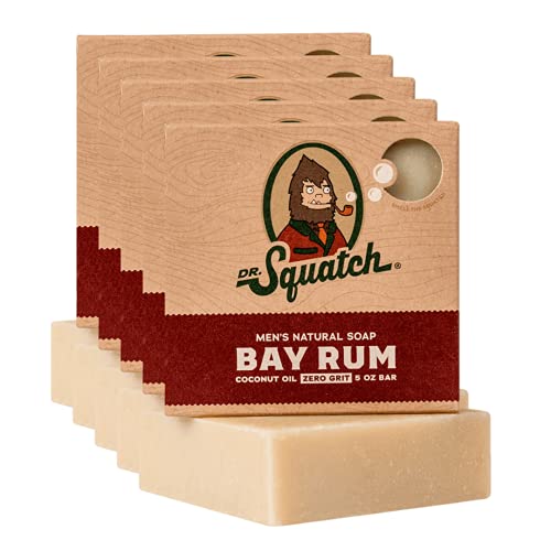 Dr. Squatch Bar Soap for Men, 5 Pack, Bay Rum