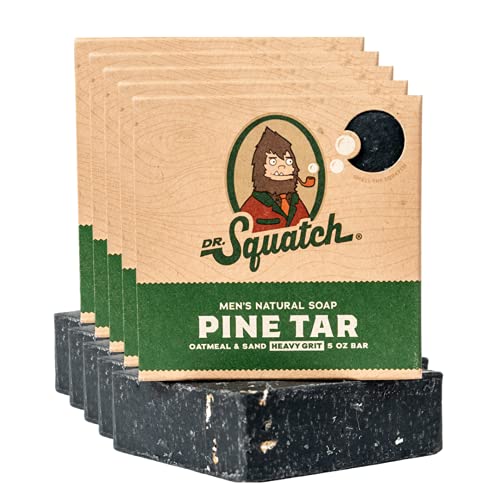 Dr. Squatch Bar Soap for Men, 5 Pack, Pine Tar