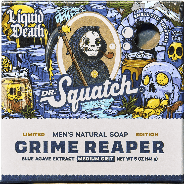 Dr. Squatch Men's All Natural Bar Soap - Liquid Death - Grime Reaper