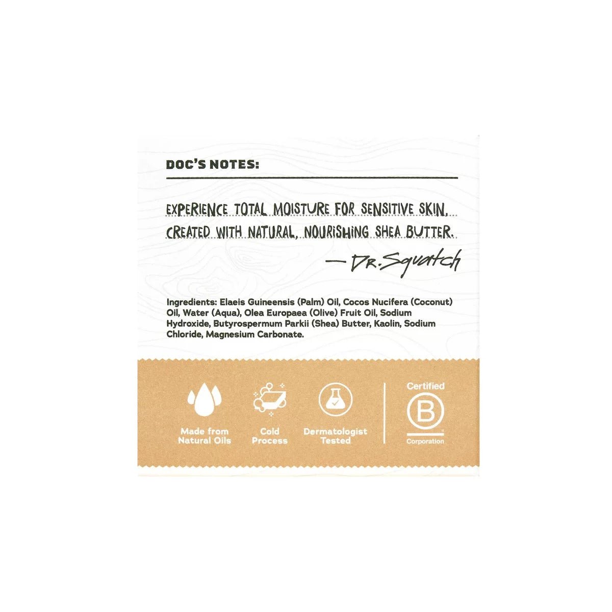 Dr. Squatch Men's All Natural Bar Soap - Total Moisture - Shea Butter