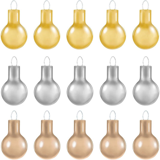 Elegant Gold, Champagne and Silver, Mini Glass Set of 15, Hallmark Keepsake Miniature Ornaments