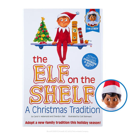 Elf on the Shelf : A Christmas Tradition (English book) Boy with Brown Eyes