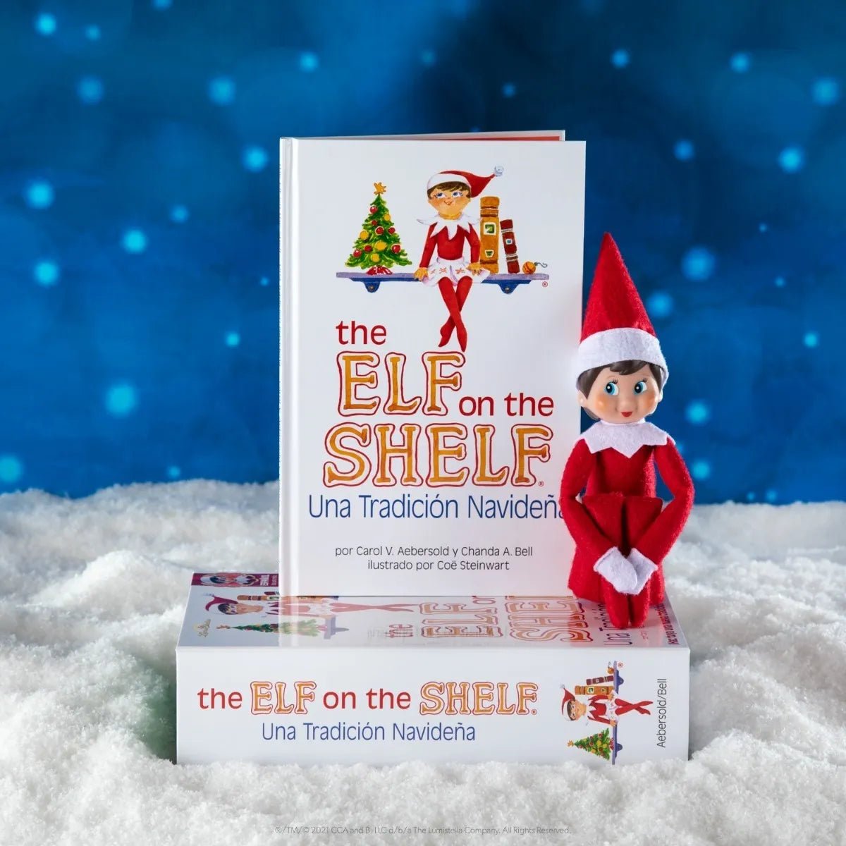 Elf on the Shelf : A Christmas Tradition (Spanish book) Girl with Blue Eyes