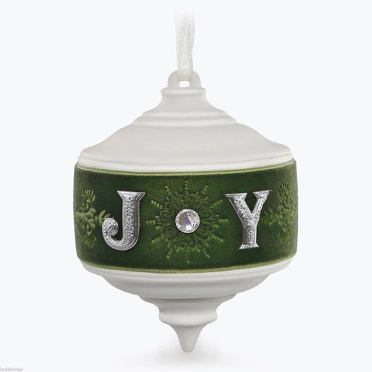 "Emerald Joy" Porcelain & Velvet 2015 Premium Ornament
