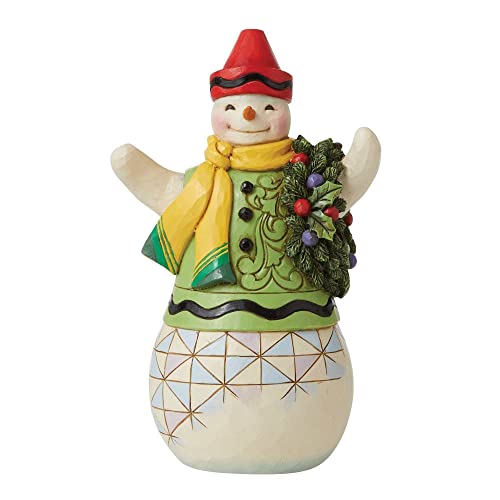 Enesco Crayola by Jim Shore Crayola Snowman Figurine, 7.68 Inch