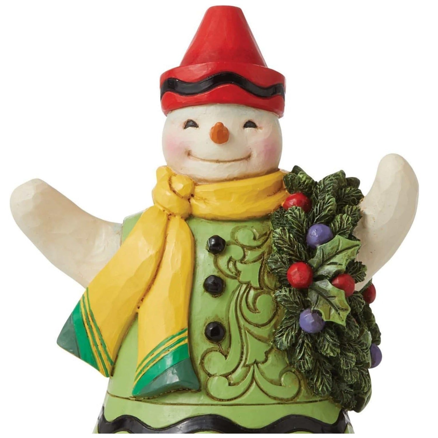 Enesco Crayola by Jim Shore Crayola Snowman Figurine, 7.68 Inch
