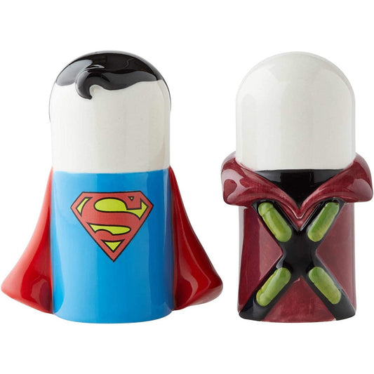 Enesco DC Comics Ceramics Superman vs. Lex Luthor Stylized Salt and Pepper Shakers, 3.89 Inch