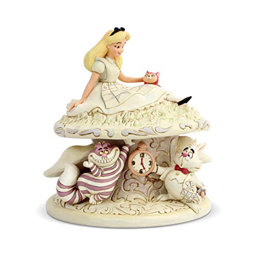 Enesco Disney Traditions by Jim Shore White Woodland Alice in Wonderland Mushroom Figurine