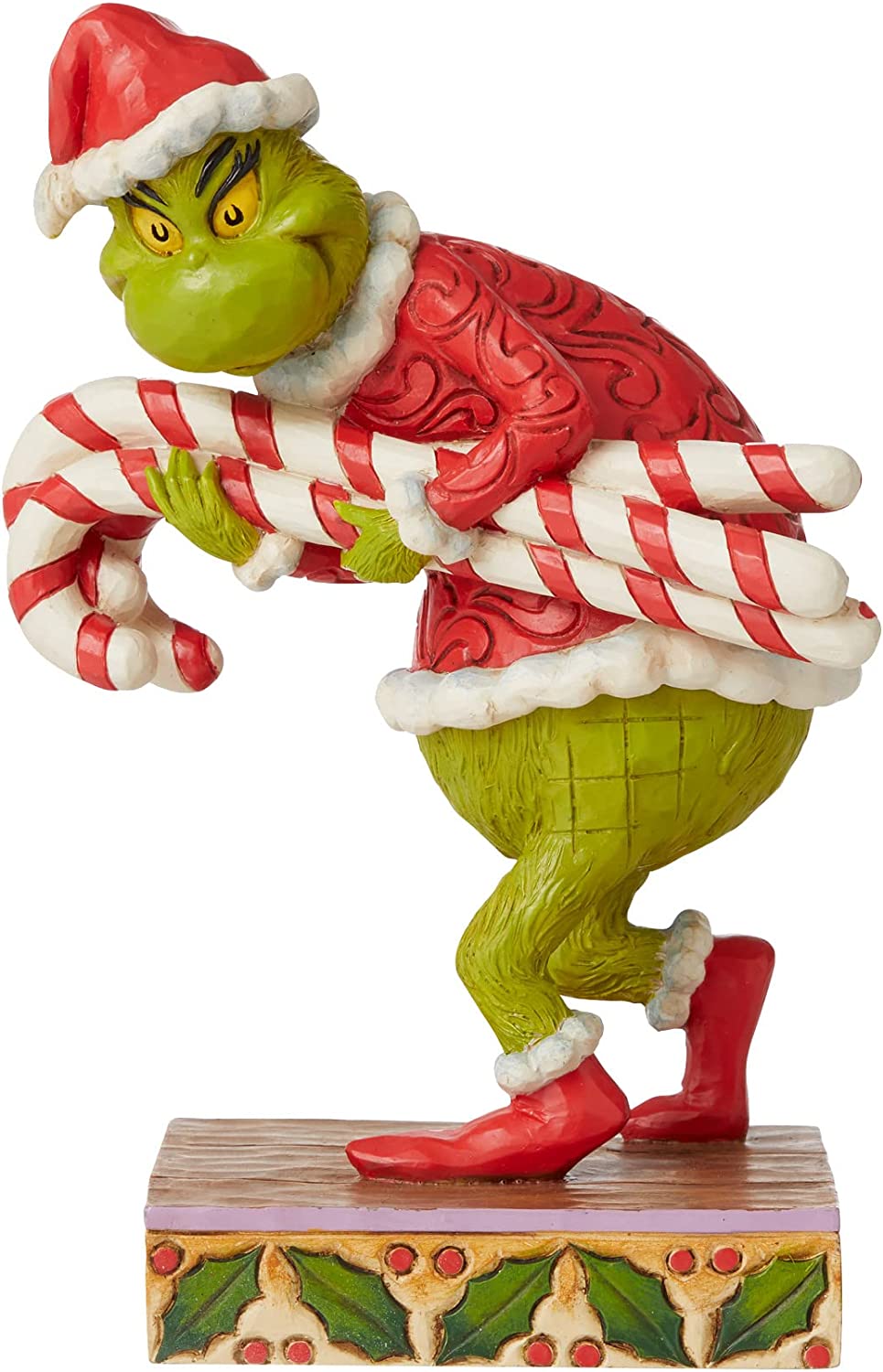 Enesco Dr. Seuss The Grinch Stealing Oversized Candy Canes Figurine