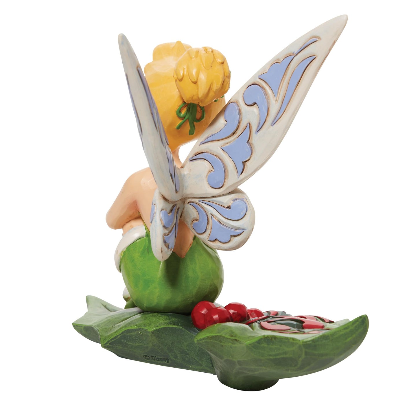 Enesco Jim Shore Disney Traditions Peter Pan Tinker Bell Sitting on Holly Figurine, 5 Inch, Multicolor