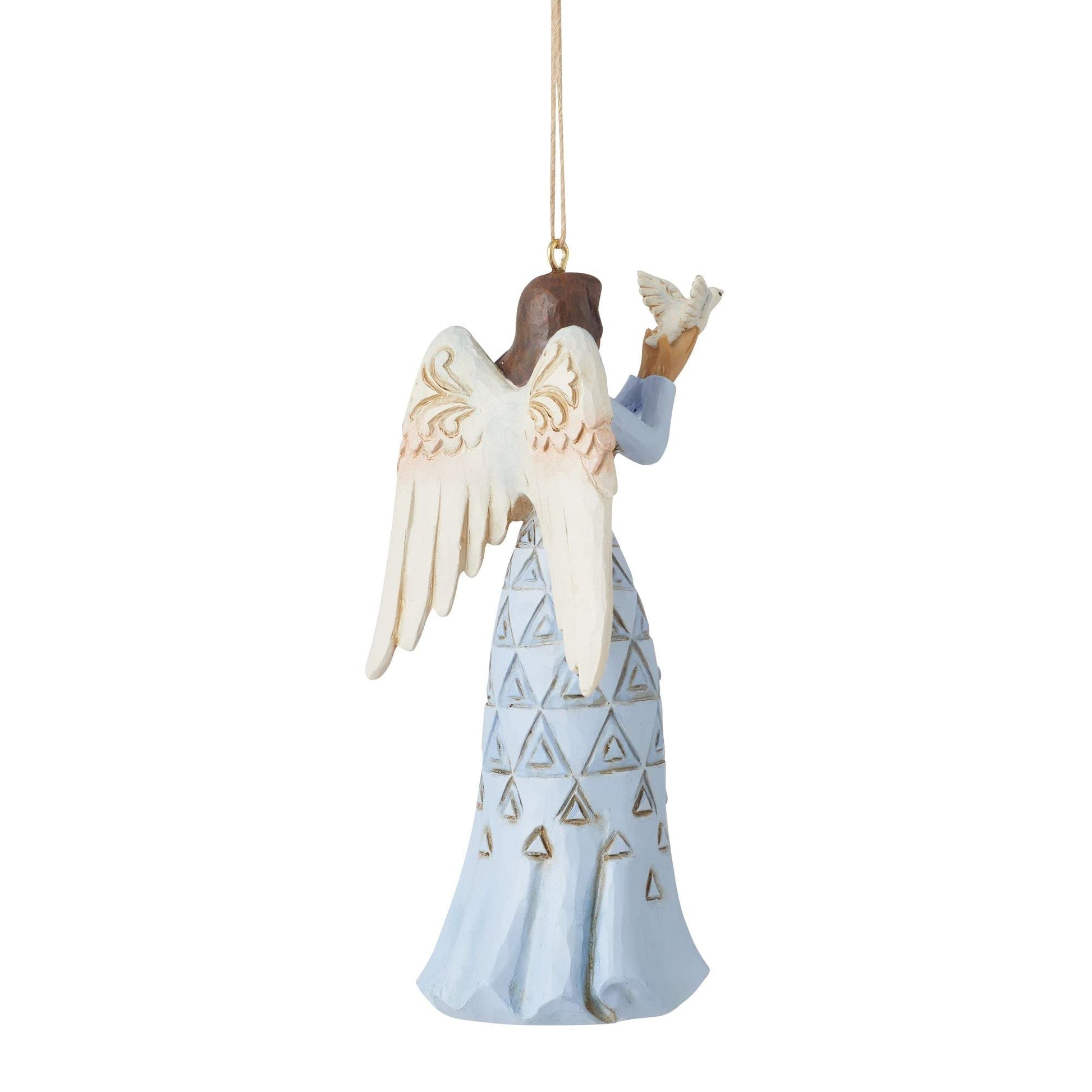 Enesco Jim Shore Heartwood Creek Always Remembered Angel Hanging Ornament, 4.5 Inch, Multicolor