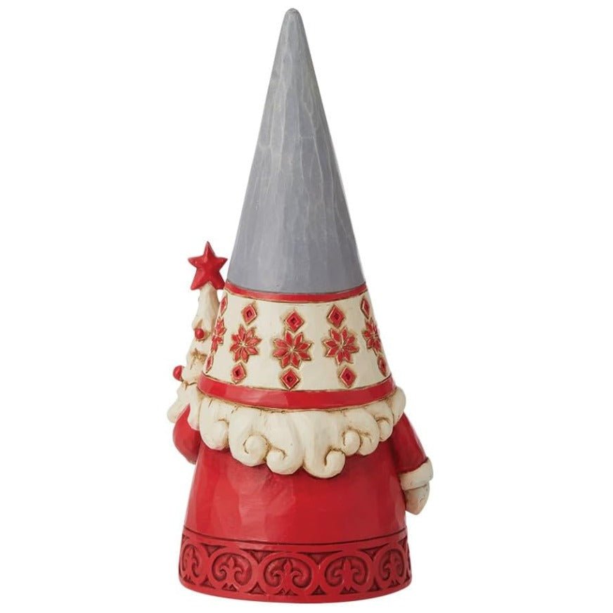 Enesco Jim Shore Heartwood Creek Nordic Noel Gnome with Tree Cozy Christmas Figurine, 6.61 Inch, Multicolor
