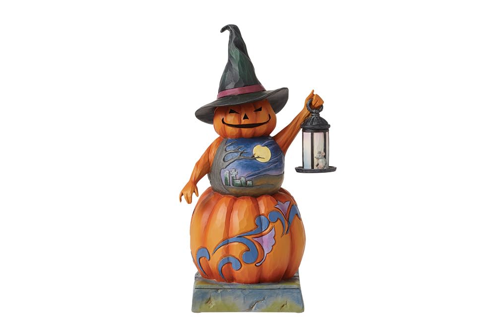 Enesco Jim Shore Heartwood Creek Stacked Pumpkin Figurine, 9.25 Inch, Multicolor