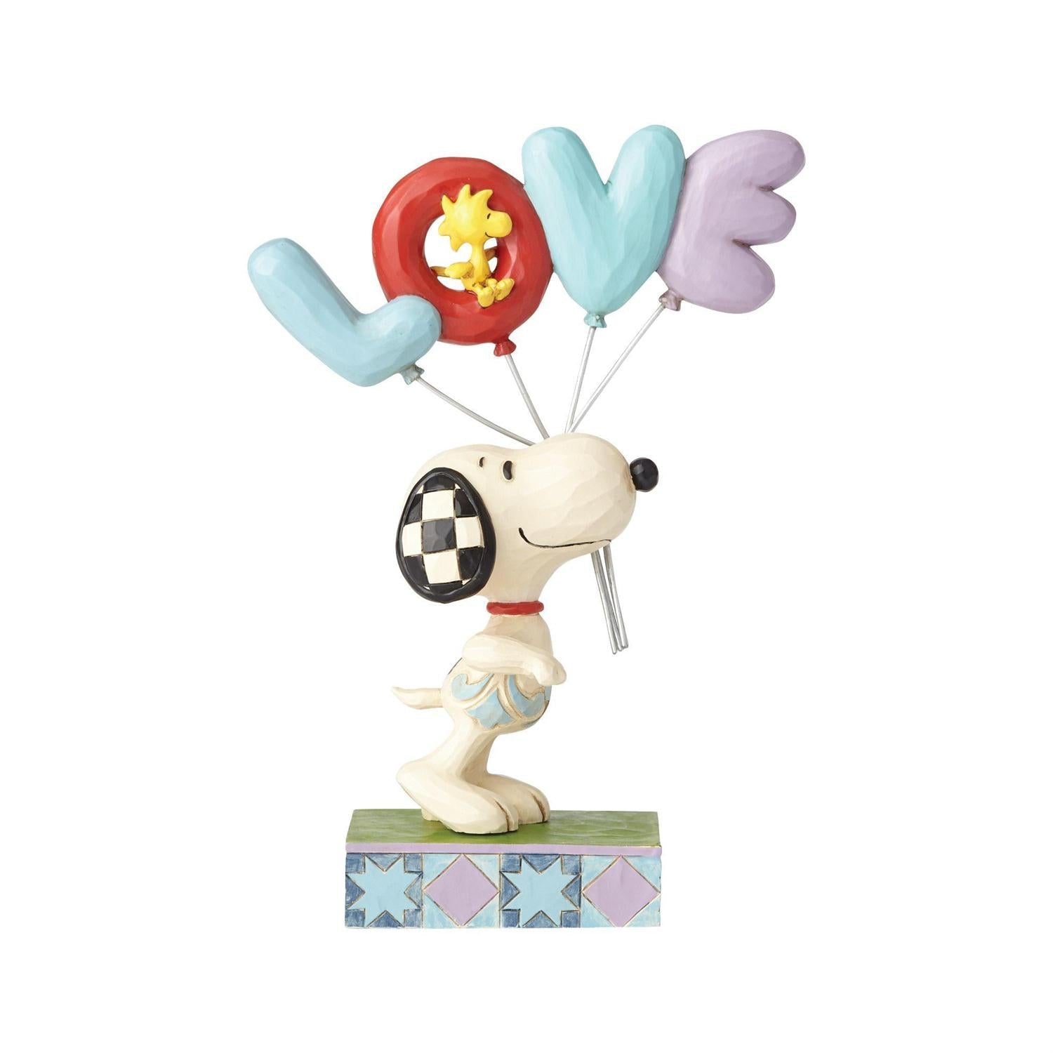 Enesco Jim Shore Peanuts Snoopy with Love Balloon Figurine, 7.5 Inch, Multicolor