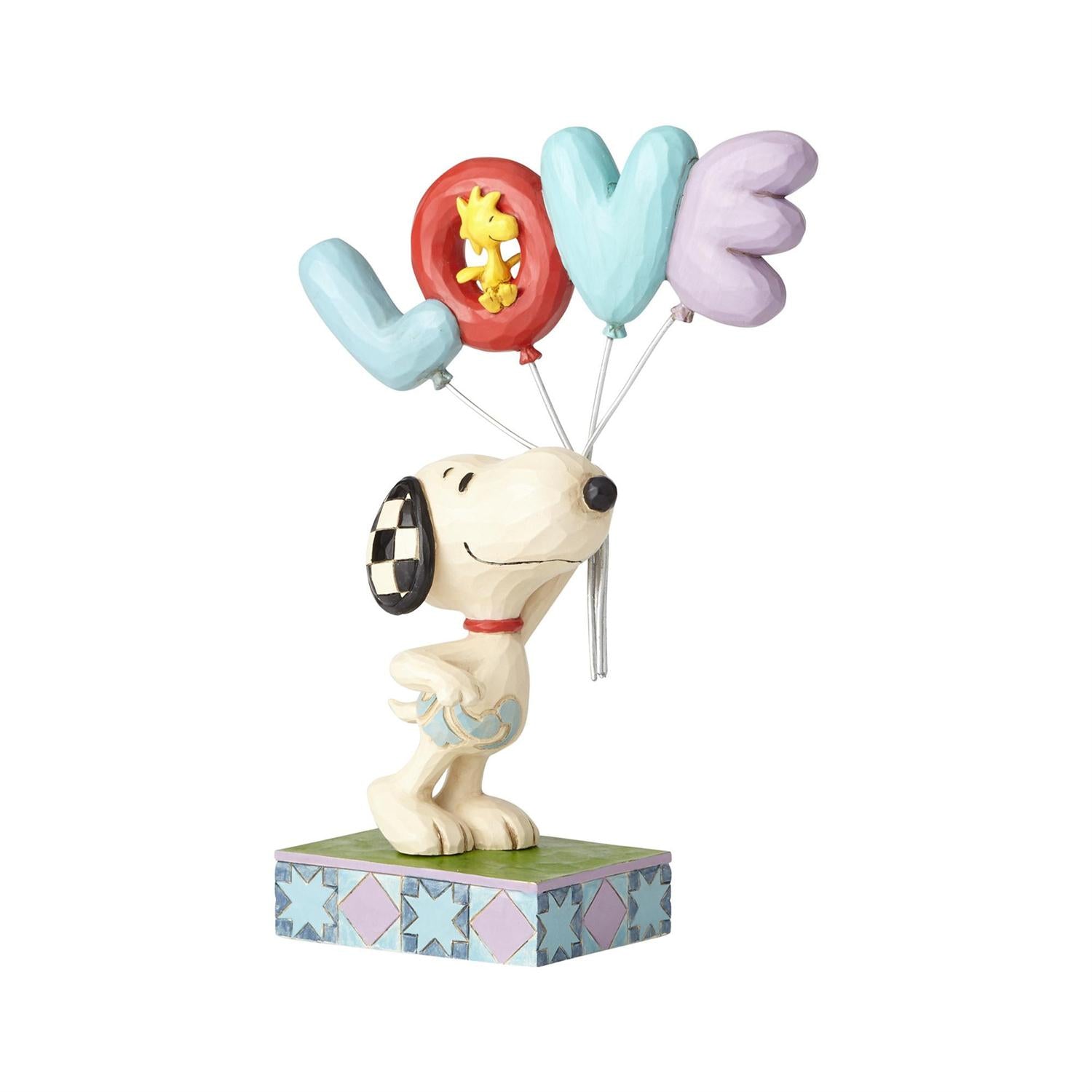 Enesco Jim Shore Peanuts Snoopy with Love Balloon Figurine, 7.5 Inch, Multicolor