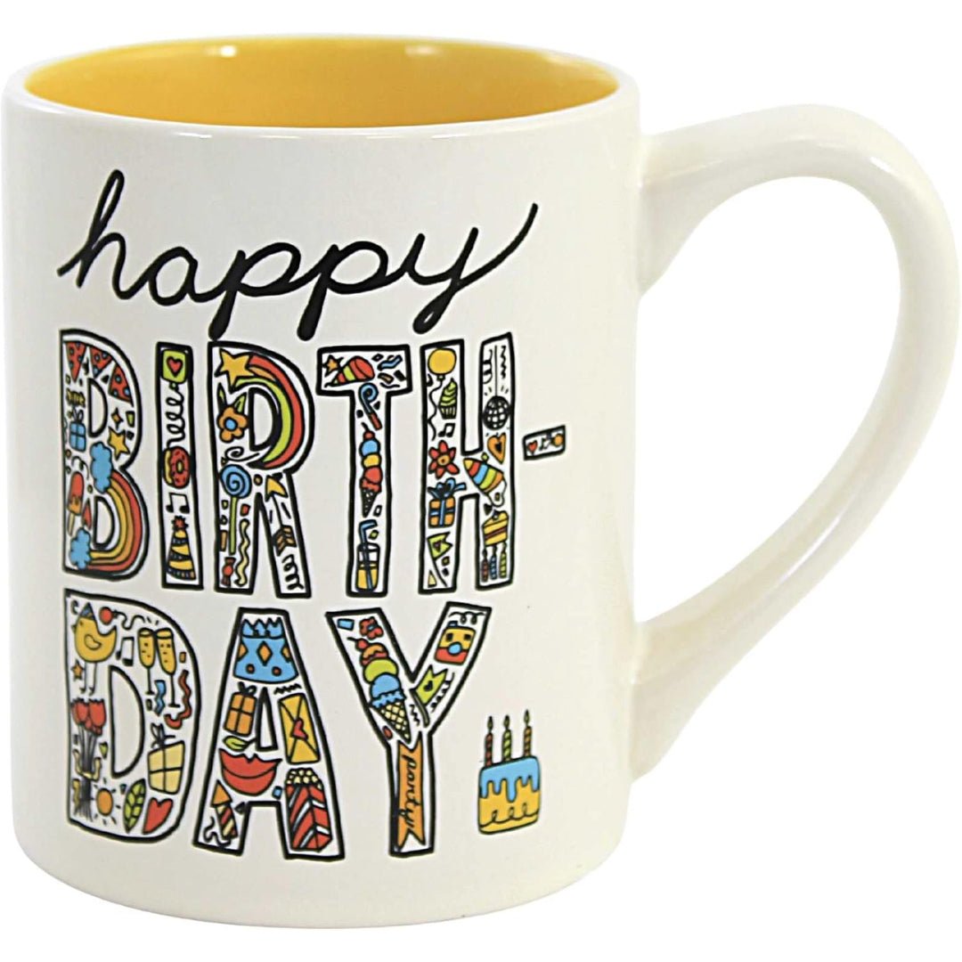 Enesco Simply Mud Birthday Mug, 14 oz
