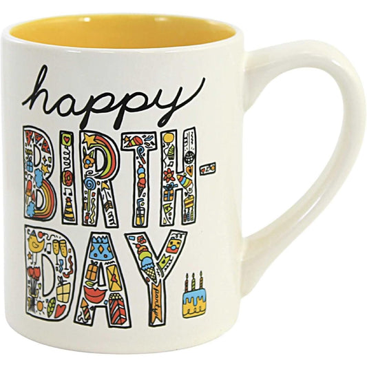 Enesco Simply Mud Birthday Mug, 14 oz