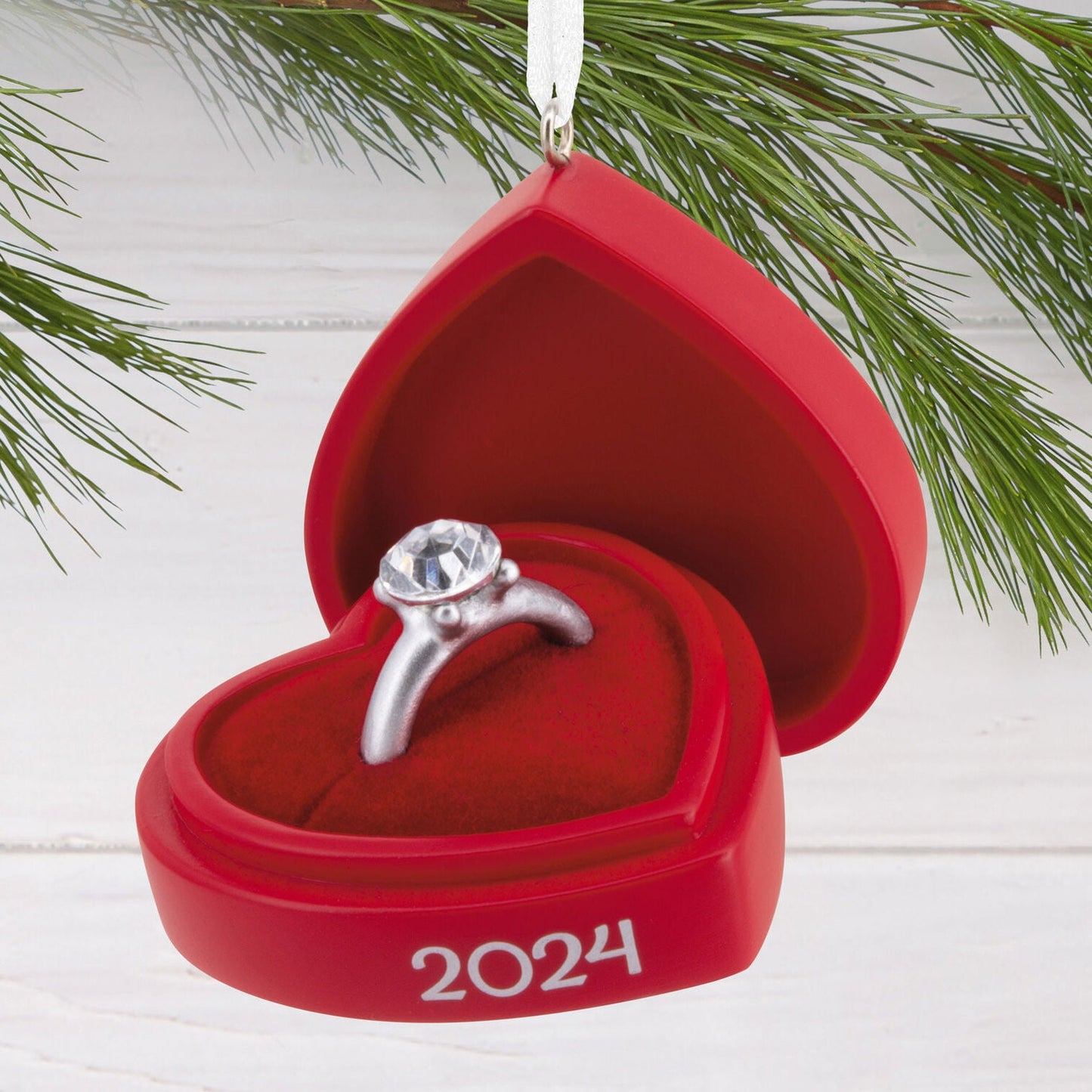 Engagement Ring in Red Box 2024 Hallmark Ornament