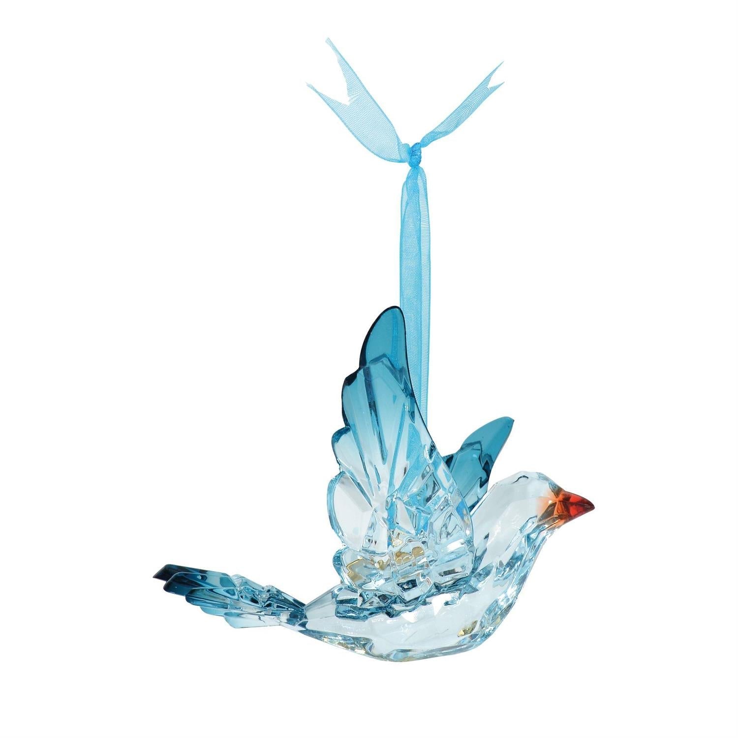 Facets Bluebird Ornament, 3"