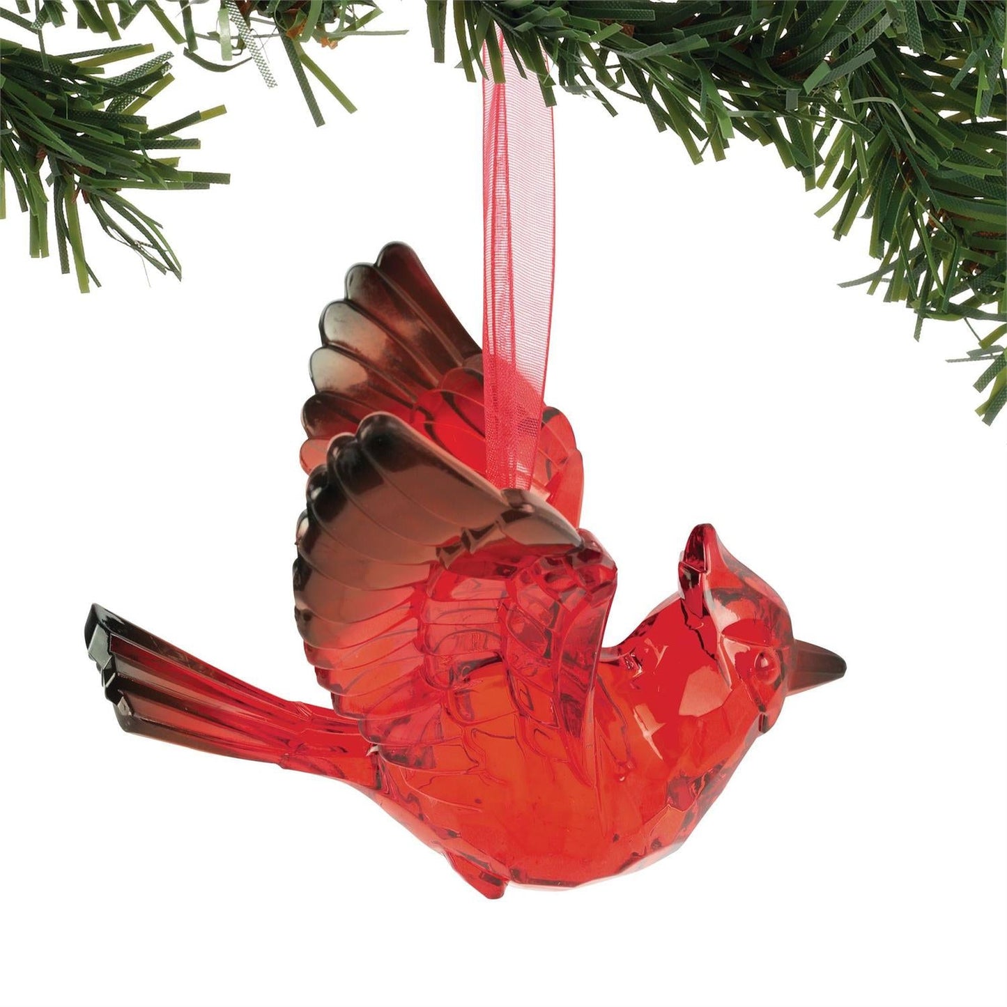 Facets Cardinal Ornament, 3"